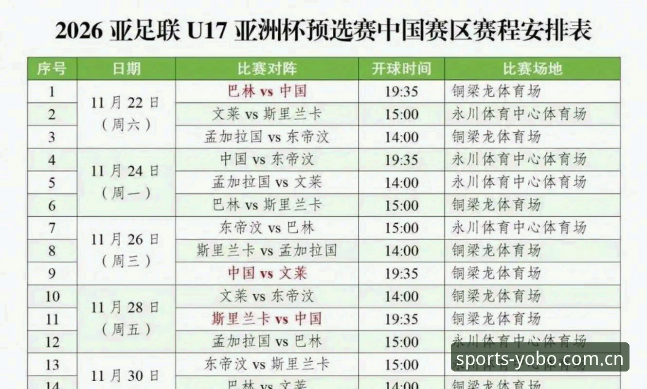 U17世界杯抽签结果全面解析：中国男女足分组形势与晋级前景深度解读